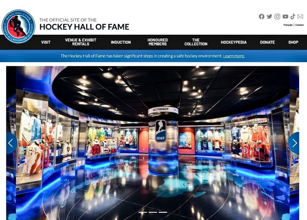Hockey hall of fame in Toronto great attraction